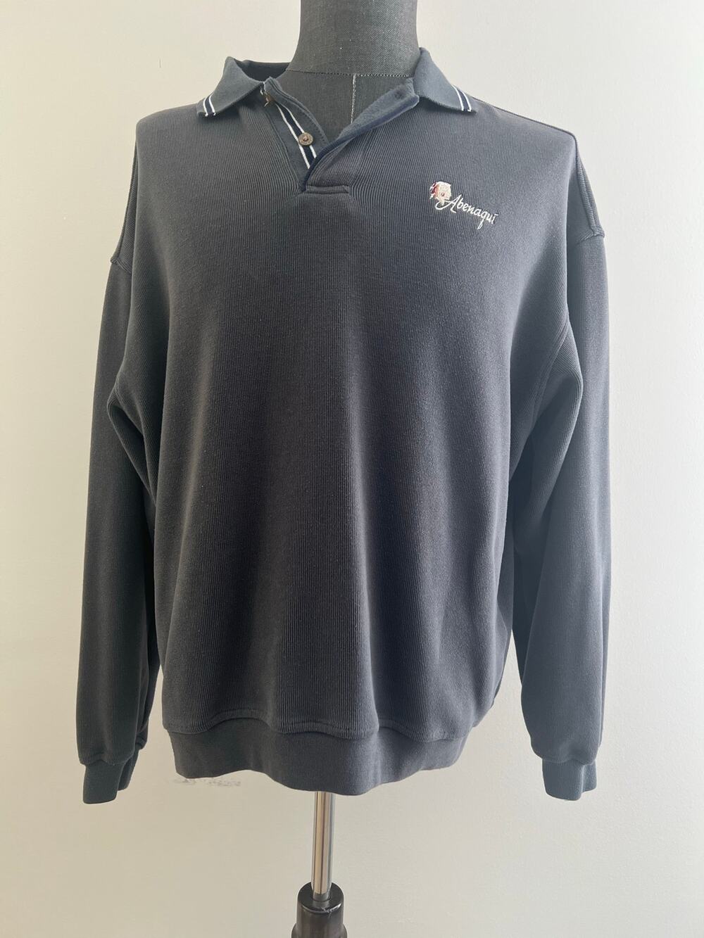 Abenaqui Country Club Rye, NH Long Sleeve Polo Sweatshirt Size Large SG